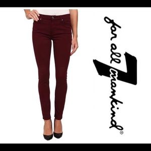 7 for All Mankind Jeans NWT Dark Red Jeans